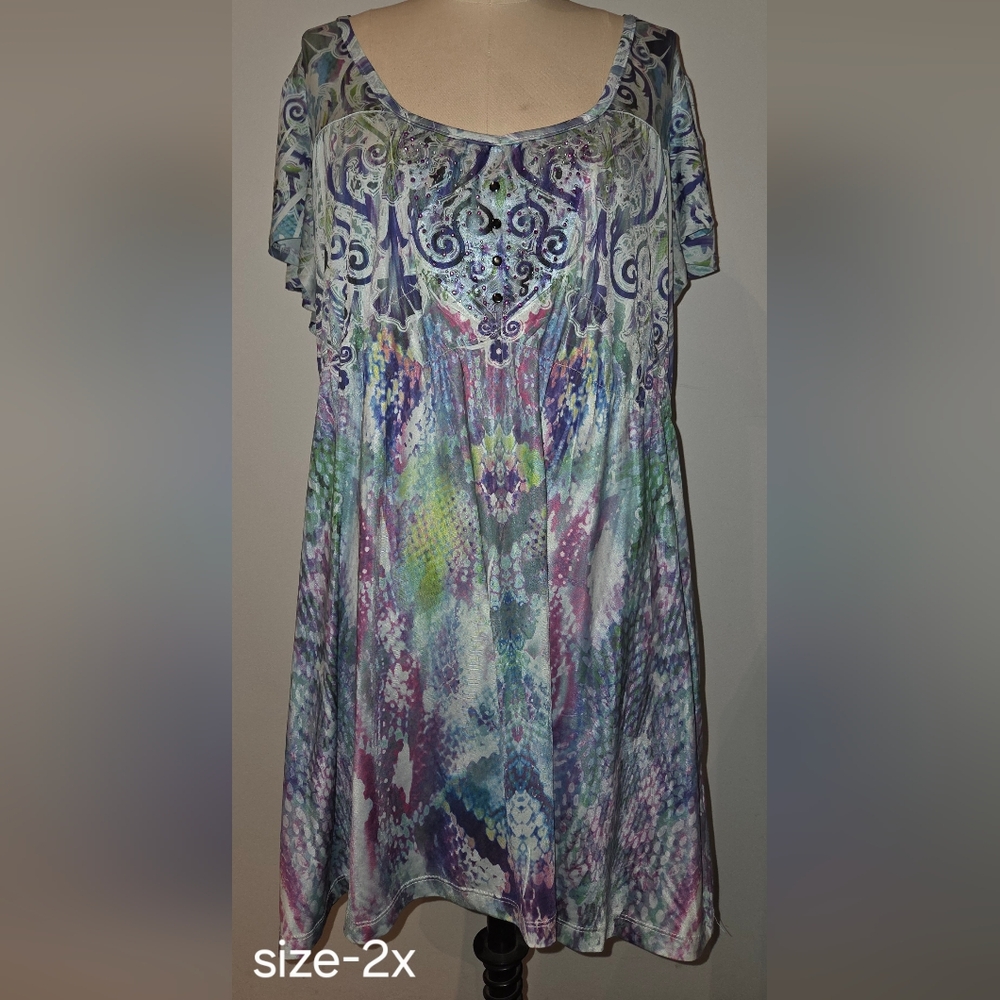 Apt. 9 Women's Blouse with Multicolor Abstract Design